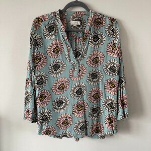 Women's Floral Flowy Sleeve Blouse